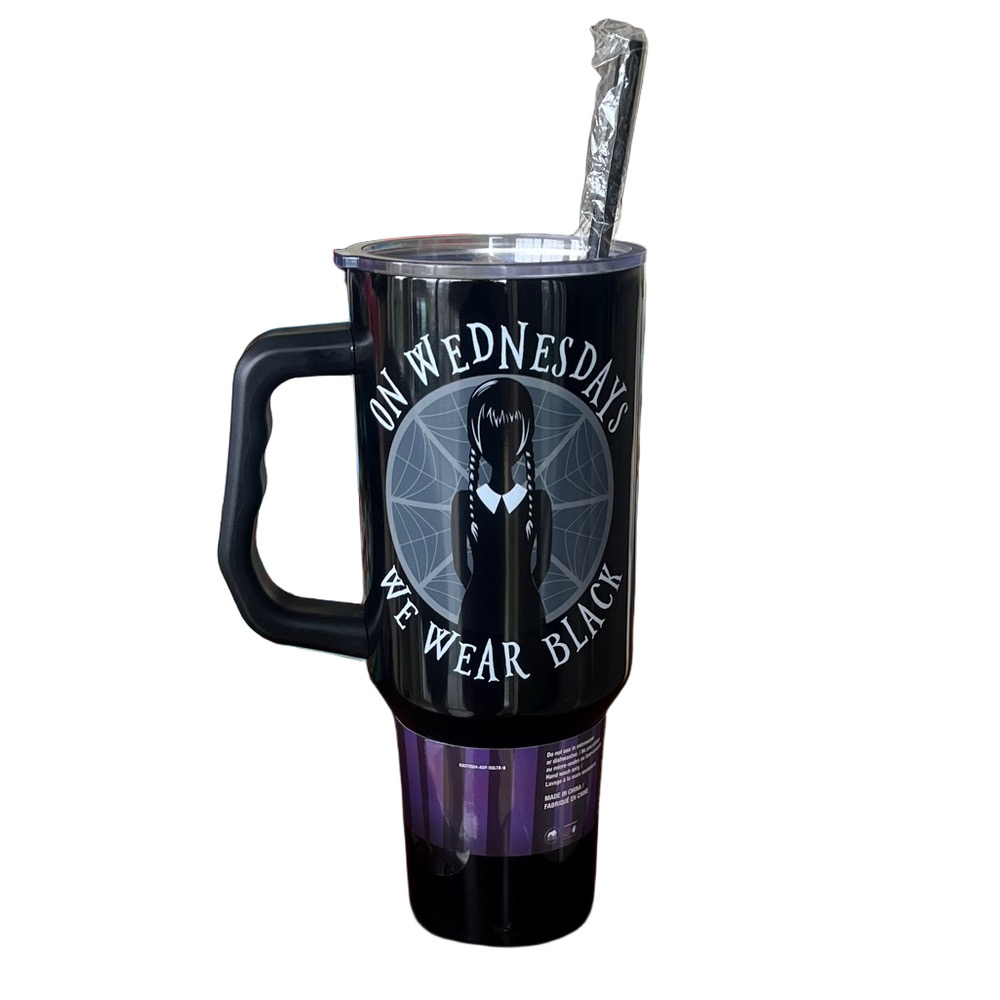 Wednesday Stainless Steel 40 oz Tumbler - On Wednesdays We Wear Black